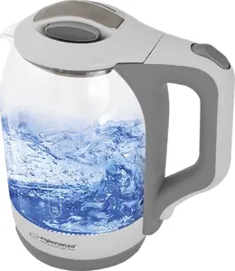 Electric kettle ESPERANZA EKK025W 1.7 L, 1500 W, glass housing, cordless, boil-dry protection