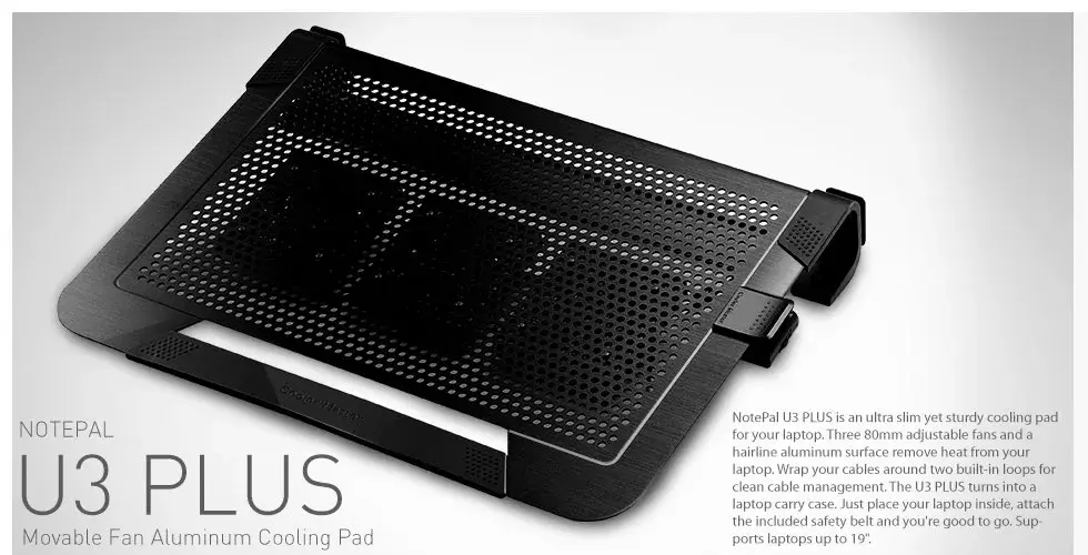 Cooler Master NotePal U3 Plus dzesēšanas paliktnis Photo 5