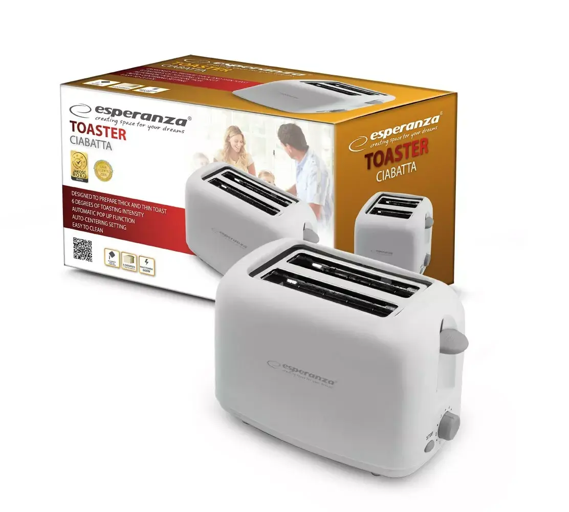 Toasteris ESPERANZA EKT002 — 2 šķ., 600 W Photo 3