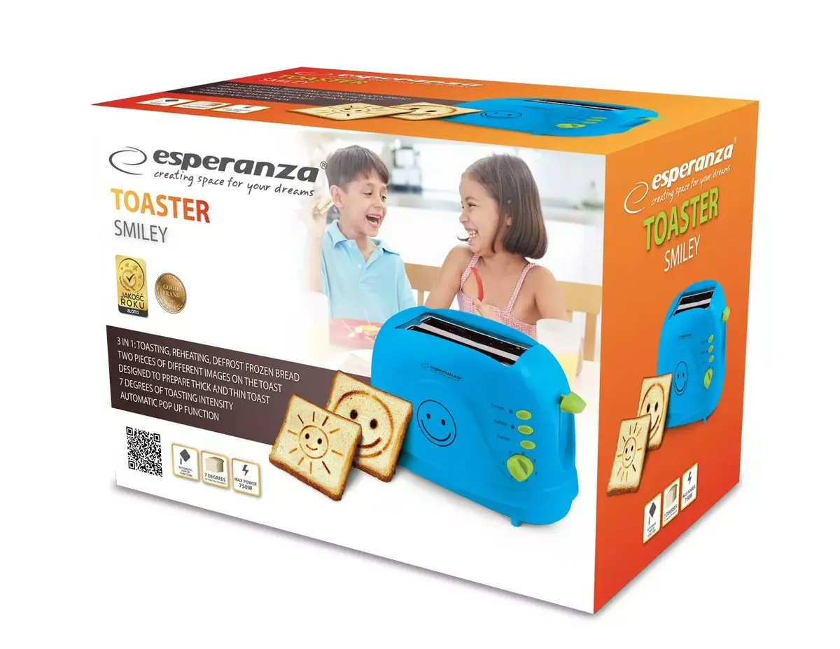 Тостер ESPERANZA EKT003B — 2 ломтика, 750 Вт Photo 7