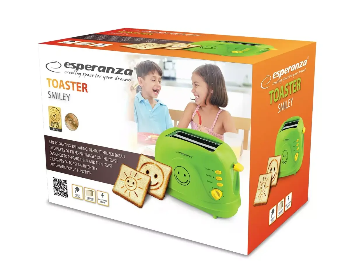 Toaster ESPERANZA EKT003 — 2-slice, 7 levels Photo 8