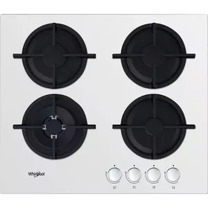 Whirlpool AKT 625/WH plīts virsmas sildelements Melns, Balts Iebūvēts 60 cm Gāzes 4 zone(s)