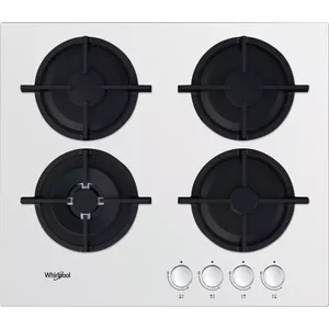 Whirlpool AKT 625/WH Built-in Gas Hob 4 Zones Rotary Control