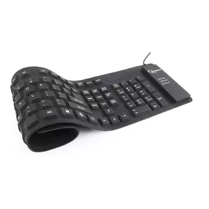 Wired Keyboard GEMBIRD KB-109F-B — USB + PS/2, QWERTY, 109 keys, Black, 1.5 m cable