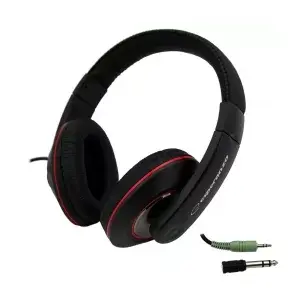 Austiņas ESPERANZA EH121 in-ear, vadu, supraaurāla piekļaušanās, kabelis 5 m, melnas, 3.5 mm + 6.3 mm adapters
