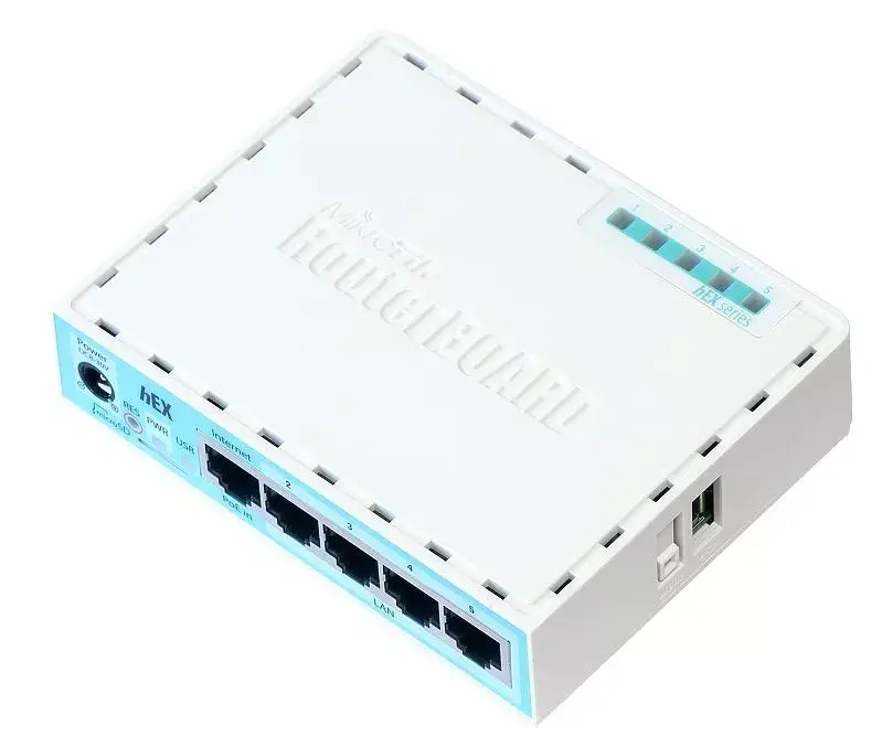MikroTik RB750GR3 hEX vadu maršrutētājs ar