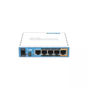 Router MikroTik hAP White PoE, model RB951UI-2ND — 802.11b/g/n, 5x RJ-45, 1x USB 2.0, PoE, 64MB RAM