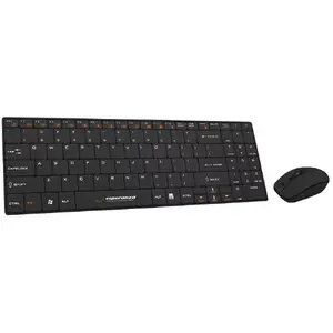 Keyboard ESPERANZA EK122K RF Wireless full-size QWERTY keyboard with USB nano receiver and mouse, black