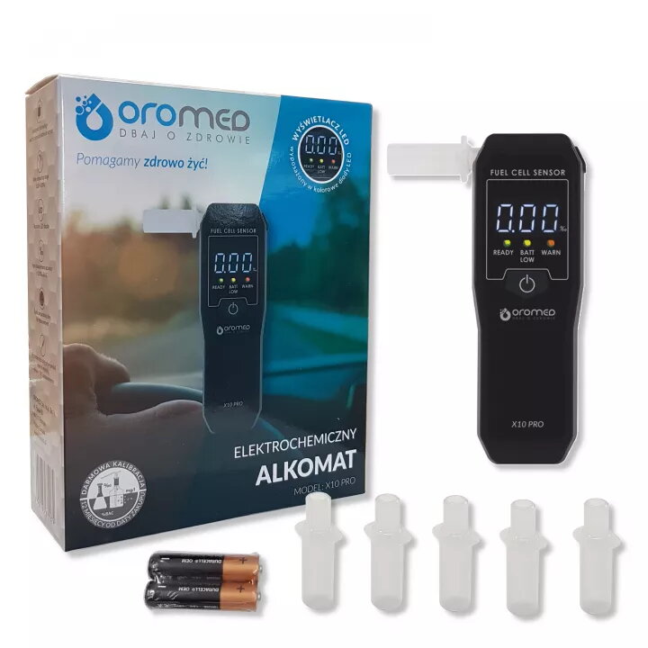 Alkoholometra ORO‑MED X10 PRO, elektroķīmisks sensors