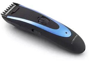 Beard trimmer ESPERANZA EBC004 — cordless battery trimmer, stainless steel blade, 1.5–24 mm adjustable length, 24 steps, black/blue