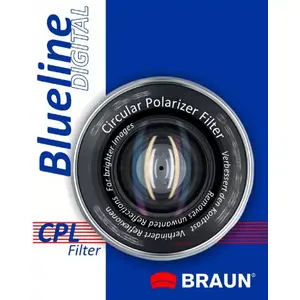 Circular Polarising Camera Filter BRAUN 62mm (62 mm, Blueline, black)