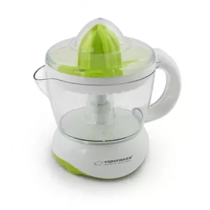 Hand juicer ESPERANZA EKJ001G — 25 W, 0.7 L detachable juice container, cord 0.88 m, non-slip feet, green/white