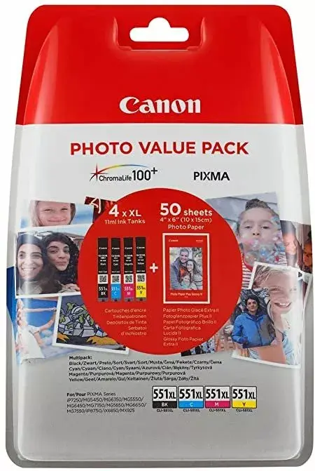 Canon CLI-551XL Tintes printera kasetnes komplekts