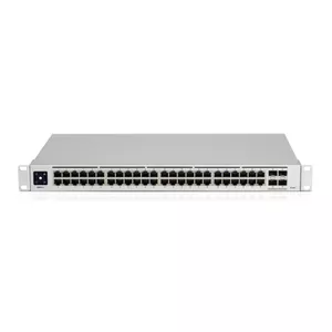 Коммутатор управляемый UBIQUITI USW-PRO-48-EU — 48x Gigabit RJ-45, 4x SFP+, L2/L3, 1U, серебристый