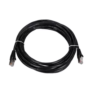 LAN patchcord Extralink Cat5e FTP 5 m, copper twisted pair, RJ-45–RJ-45, black