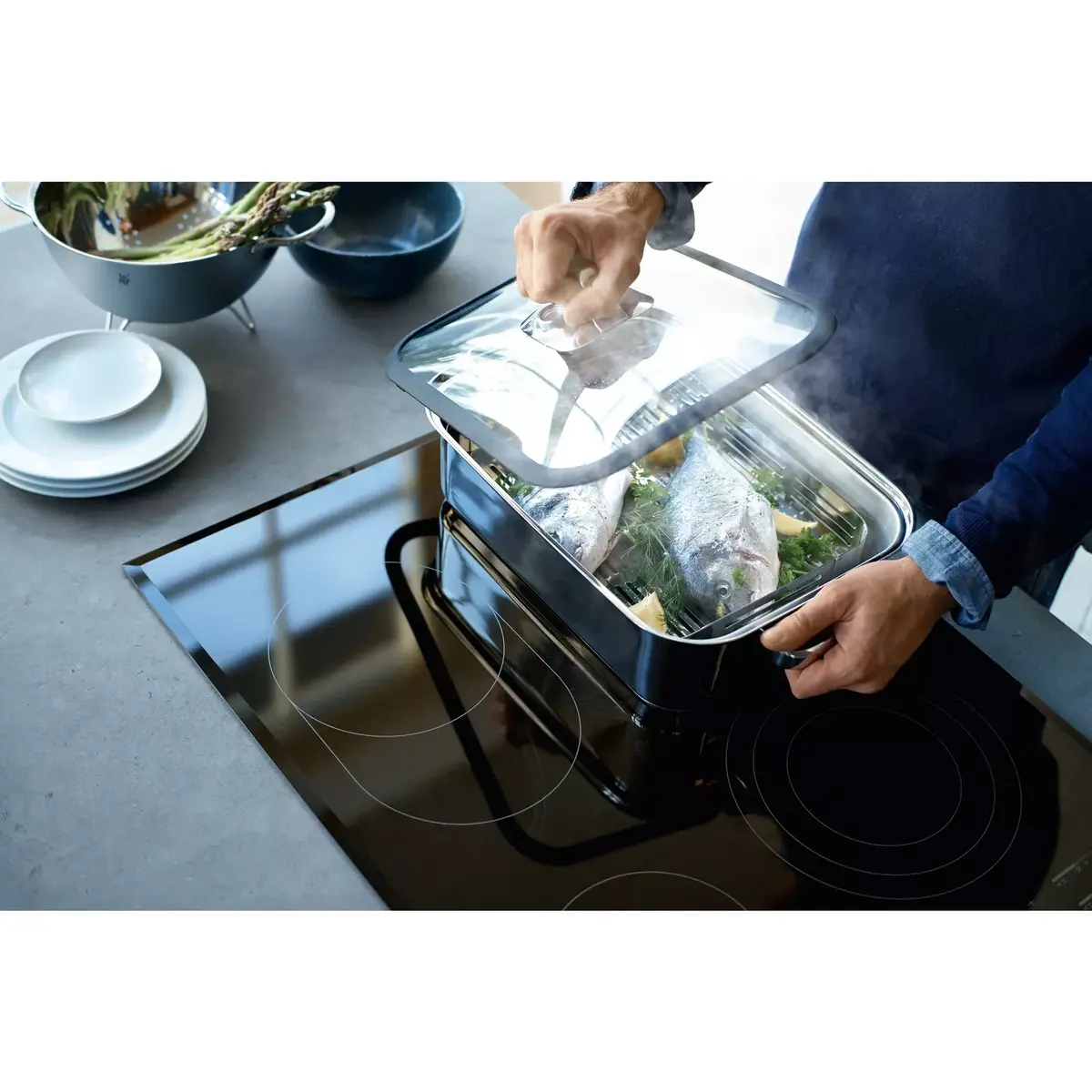 WMF Vitalis Steamer Pot 6.5 L Stainless Steel Photo 5