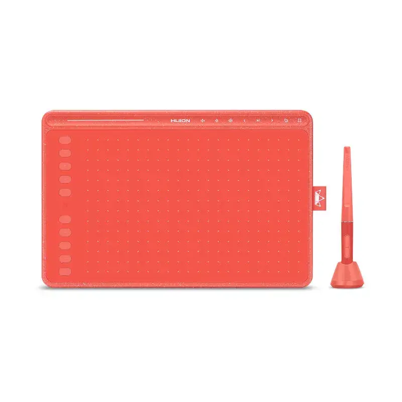 HUION HS611 Red Graphic Tablet Photo 3