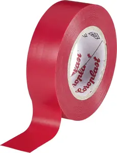 Изолента Coroplast 302-25-RD, красная, 25 м × 15 мм