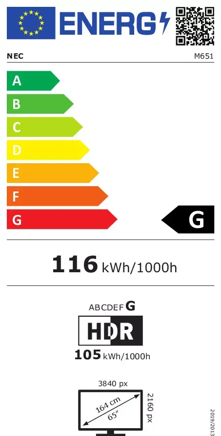 Digitālā reklāmas paneļa NEC MultiSync M651 Photo 15