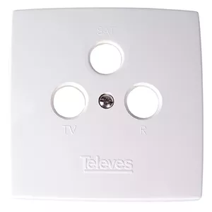 Sienas plāksne Televes 544302 Balta