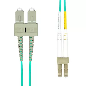 ProXtend FO-LCSCOM3D-005 optisko šķiedru kabelis 5 m LC SC OM3 Krāsa "Aqua"