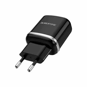 Adapteris Borofone Sienas lādētājs 1USB QC 3.0 Black