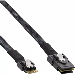 InLine Slim SAS cable InLine 27645B SFF-8654 to Mini SAS SFF-8087 12Gb/s 1m