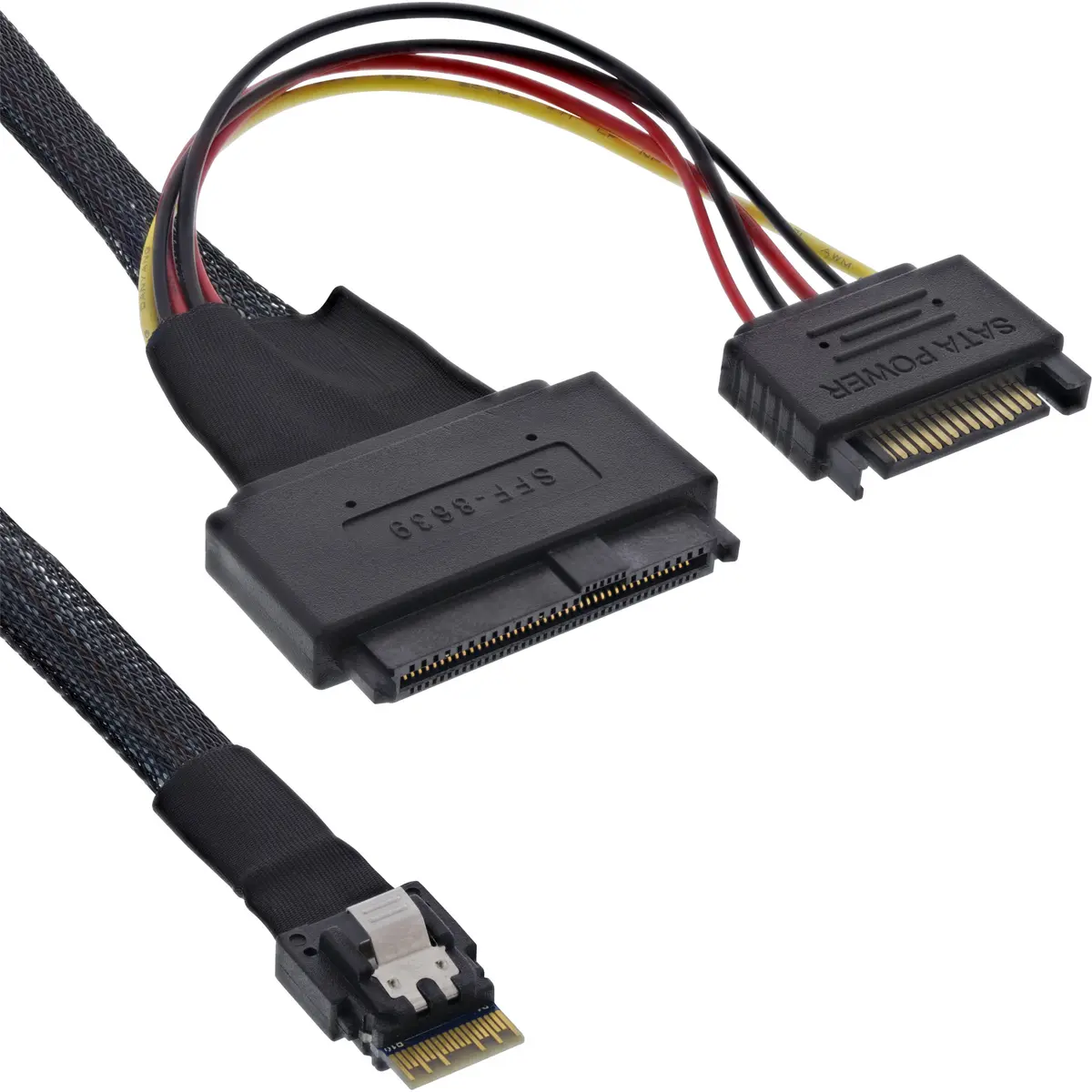 InLine Slim SAS uz U.2 kabelis SFF-8654 1m Photo 2
