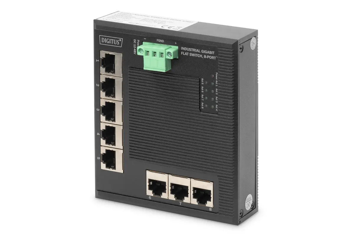 Digitus 8 portu gigabitu Ethernet tīkla