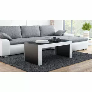Kafijas galds cama meble TESS120 CZ/BI — taisnstūrveida, 2 kājas, blakus/galaplokšņu galds