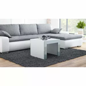 Кофейный стол cama meble TESS60 BI/SZ, квадратная столешница, 2 ножки, кофейный/приставной/концевой стол