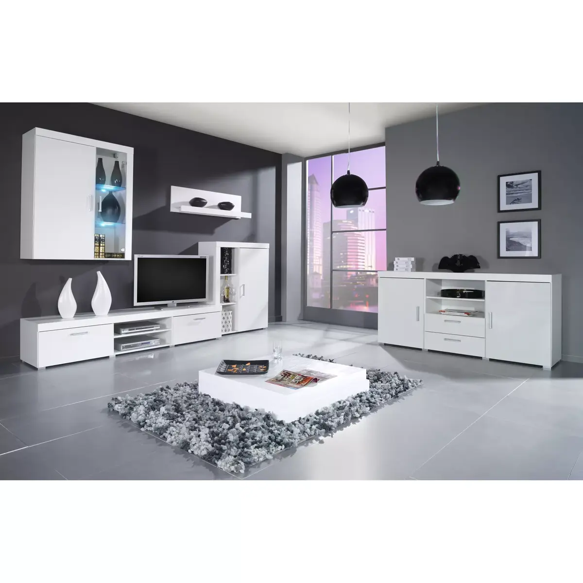 Sienas vitrīnas skapis Cama Meble SAMBA Photo 3