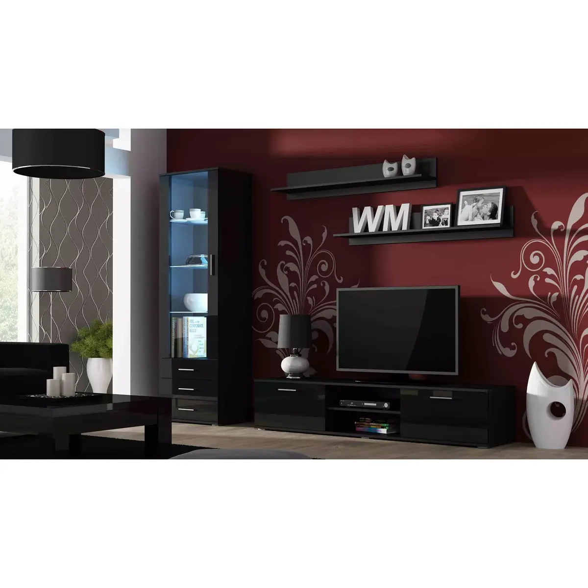 Stikla vitrīna cama meble SOHO S1 Photo 3