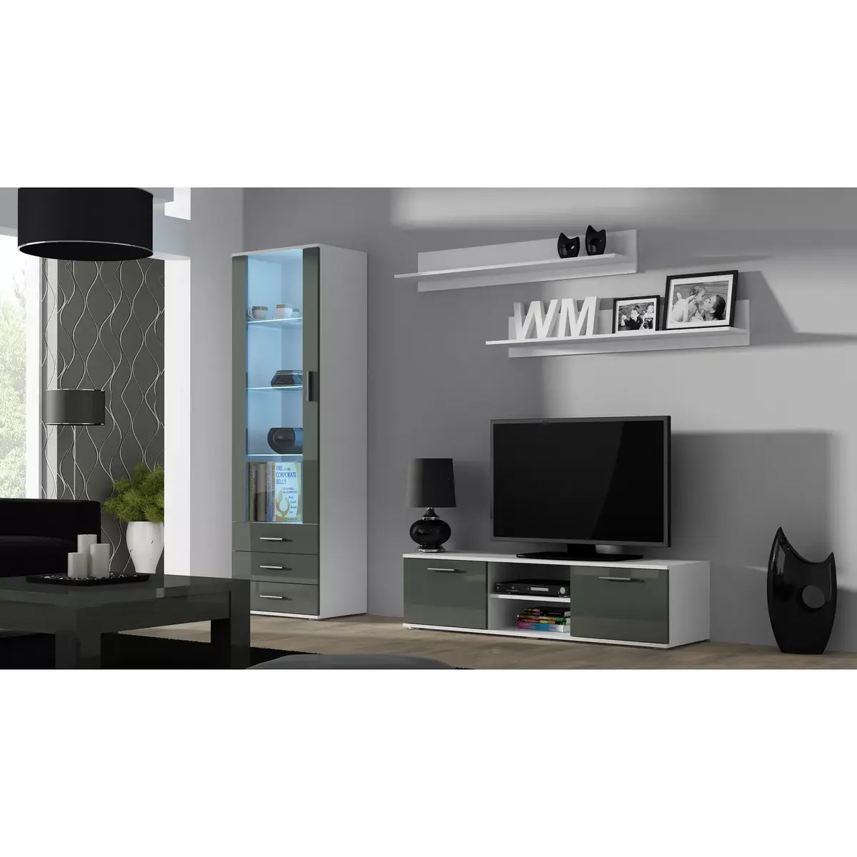 Floating wall shelf set Cama Meble SOHO 125 cm Photo 3