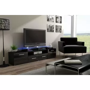 Тумба для ТВ cama meble EVORA 200 — венге с чёрным глянцем
