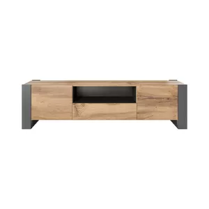 Тумба под TV cama meble WOOD (WOOD RTV) — столешница Wotan дуб, 1800×440×480 мм, ДСП