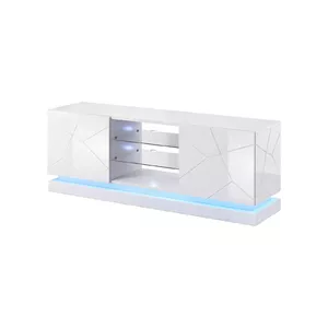 ТВ-тумба cama meble QIU 160 — МДФ белый глянец, 1600×420×570 мм