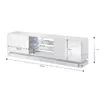 TV kumode cama meble QIU 200 MDF balts spīdīgs Photo 3