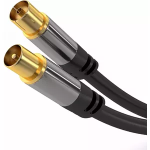 Антенный кабель PREMIUMCORD TV M/F 75Ом 135дБ 4-кратное экранирование 1.5м