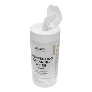 Disinfecting Wipes Deltaco CK1034 100 pcs White for Screens