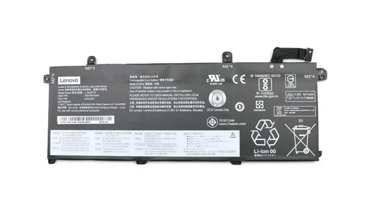 Lenovo внутренняя 3‑ячеечная батарея 50Wh 5B10W13908 Photo 1