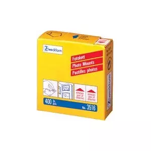 AVERY double-sided photo mounting squares 12×12 mm, 400 pieces in dispenser (PH3516)