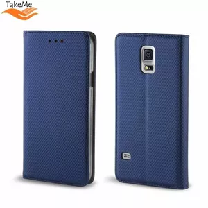 Take.Me magnētiska grāmatiņas tipa vāciņš Samsung Galaxy S21 — tumši zils, magnētisks aizvērums, aizsardzība