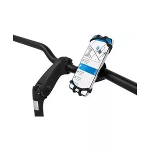 Smartphone Holder FISCHER 50401 — Silicone cradle, black, universal compatibility