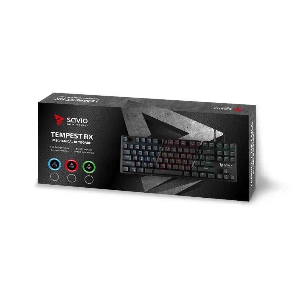SAVIO Tempest RX Full Blue Outemu mehāniskā tastatūra Photo 3
