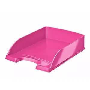 Document tray Leitz WOW Polystyrene Pink, A4, 255×357×70 mm
