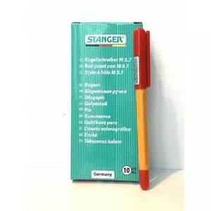 STANGER Ручка шариковая 0,7 finepoint Softgrip, красная, 1шт 18000300057