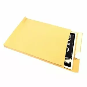 Envelope with stripe, B4, spatial, 250x353x40 mm, 130 g, Browns (1)