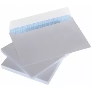 Envelope C65 Nenurodyta KV13-7202-KV white with ribbon 114x229 mm