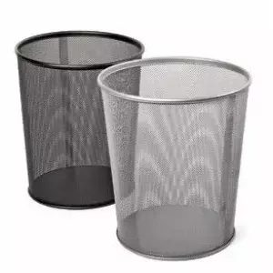 Trash bin FORPUS FO30547 — 12 L perforated metal wastebasket, black